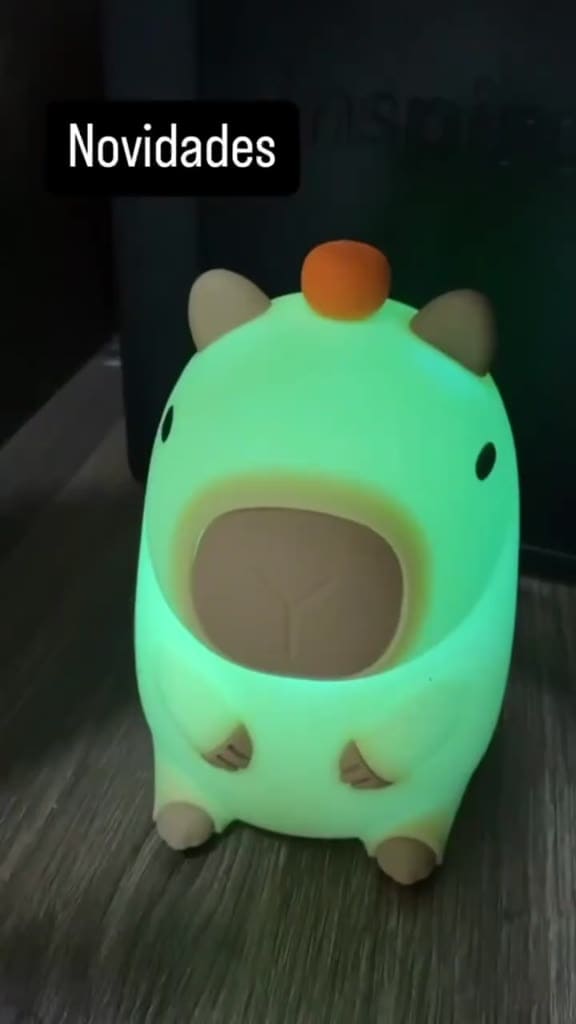 Luminária Capivara PLA Luz Noturna Para Dormir